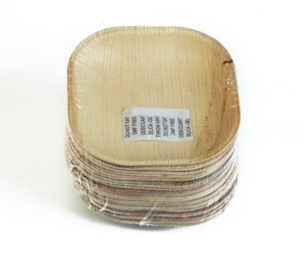 4” Palm Leaf Square Bowl - Image 2